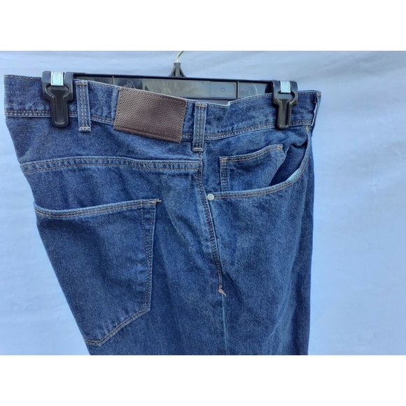 Perry Ellis Men's Size 40x32 Blue Denim Jeans Dark Wash Straight Leg - Picture 5 of 11